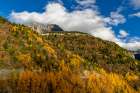 Autumn hues below The Garden Wall in Glacier National Park, Montana, USA Art Print